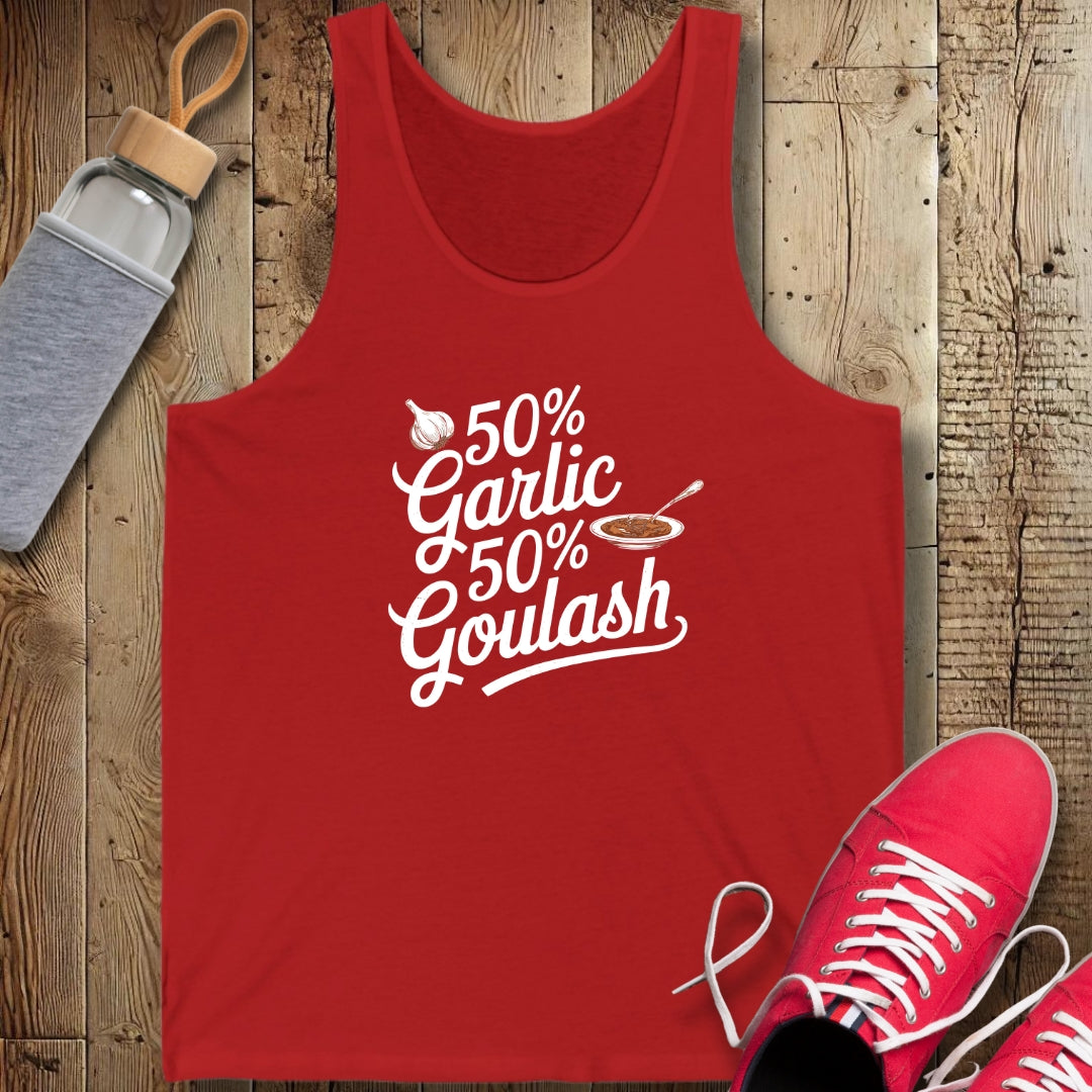 50% Garlic 50% Goulash Half Hungarian Unisex Jersey Tank