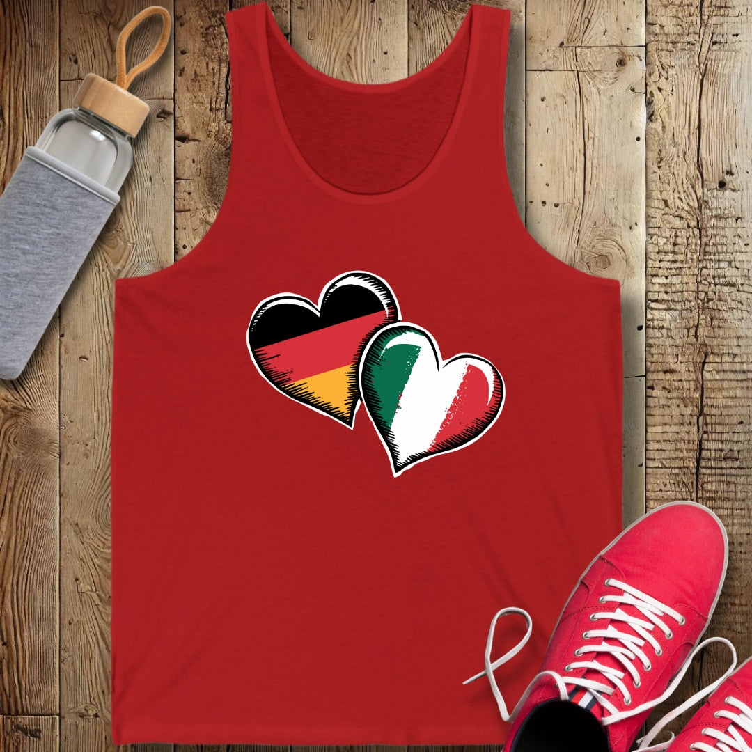 Half German Italian Unisex Jersey Tank