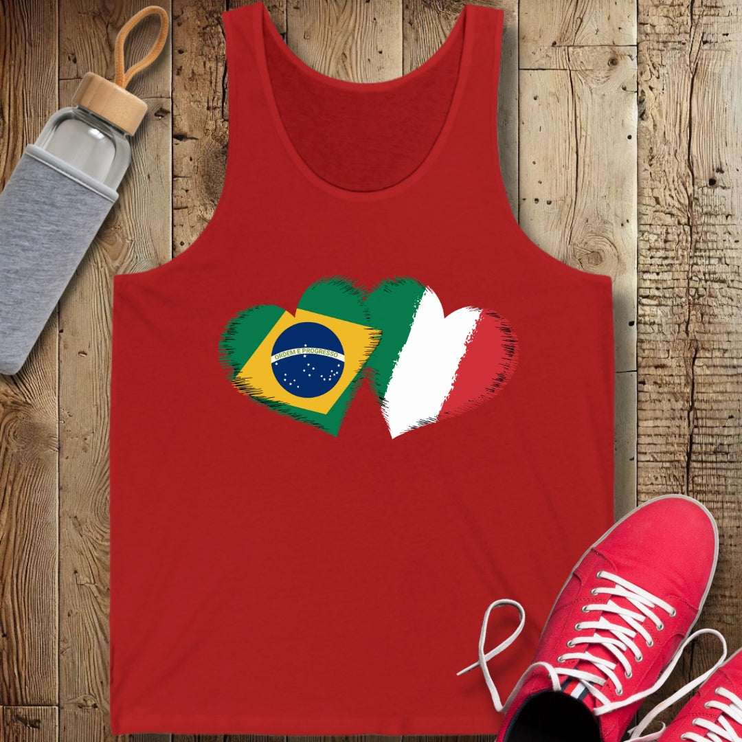 Half Brazilian Italian Unisex Jersey Tank