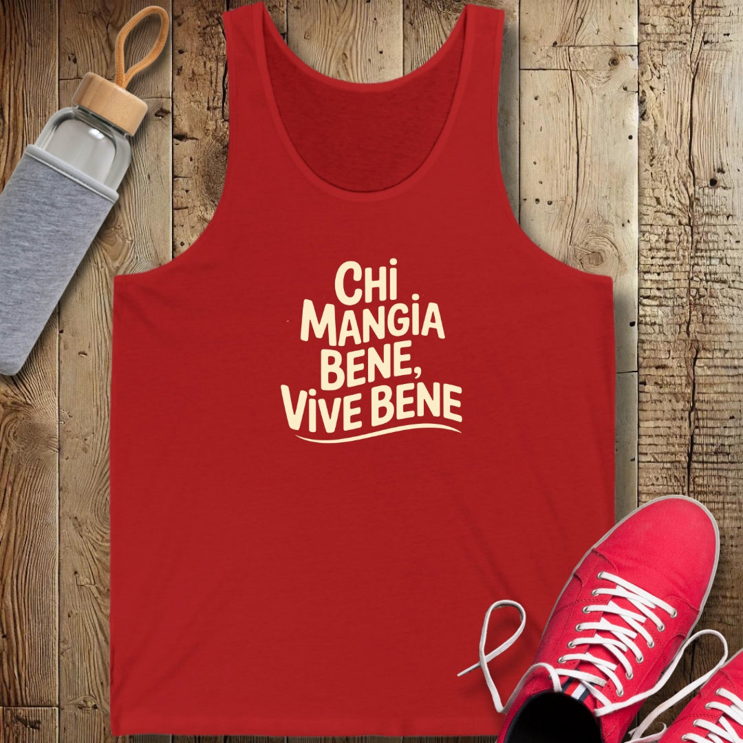 Chi Mangia Bene Vive Bene Unisex Jersey Tank