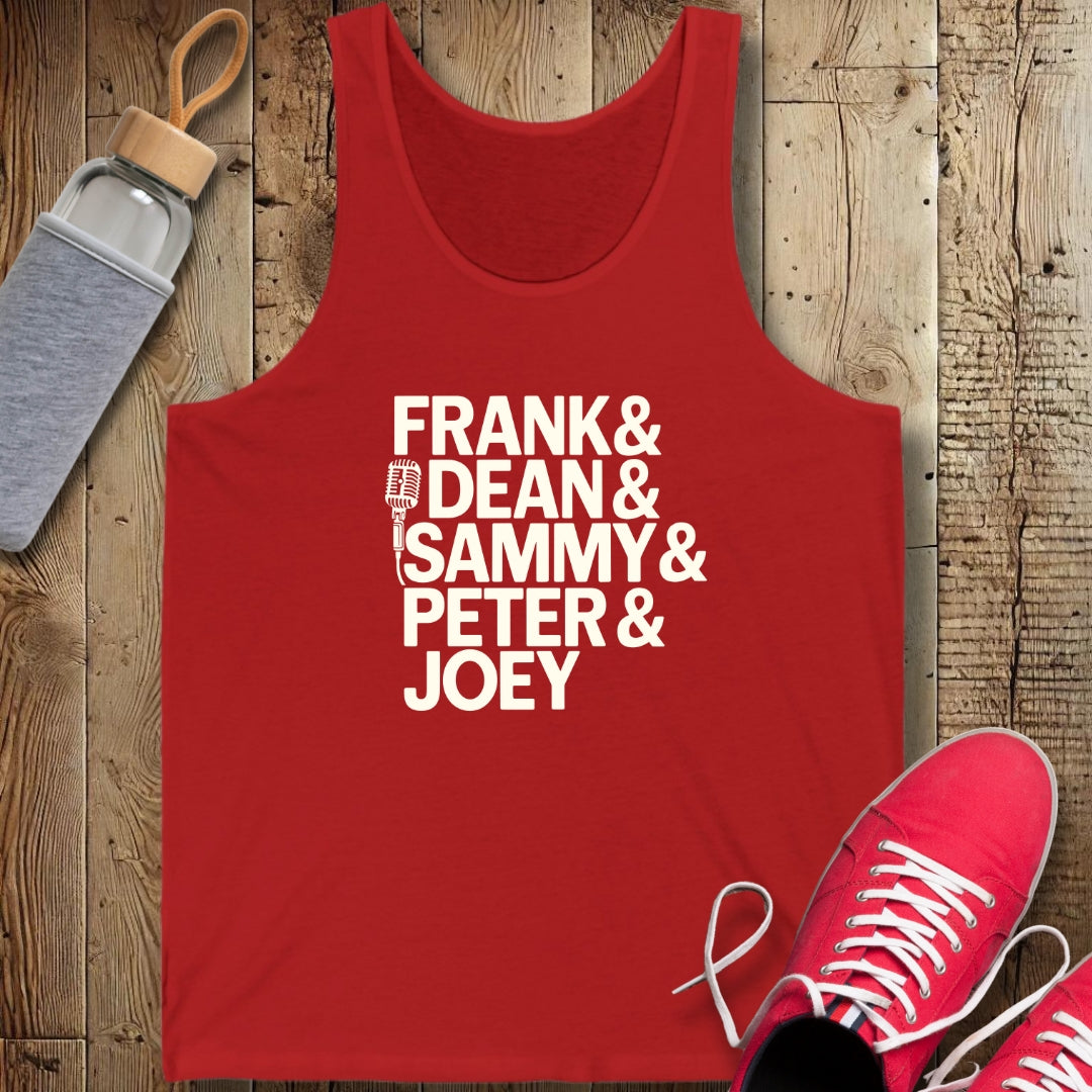 Rat Pack Sinatra Martin Names Unisex Jersey Tank