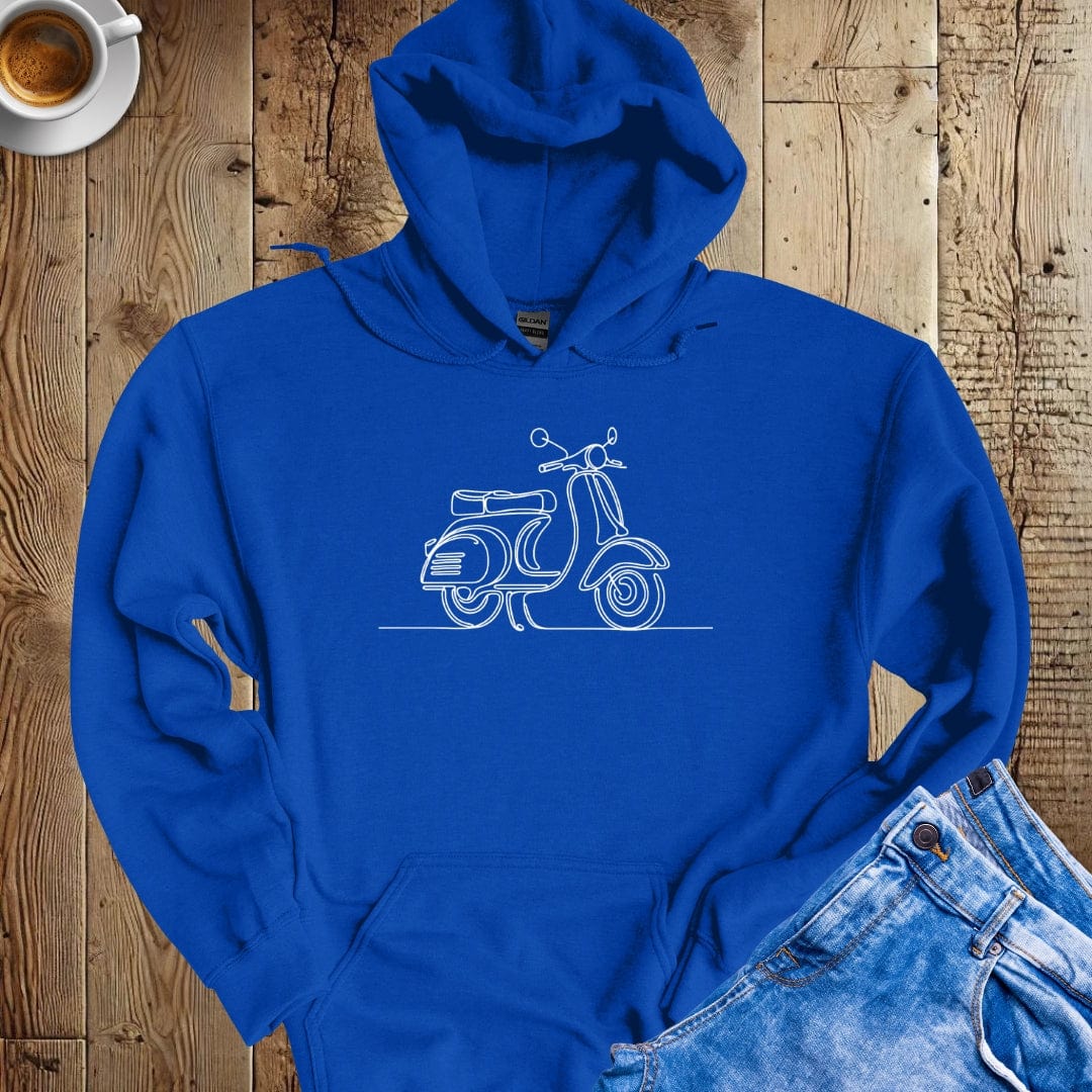 Line Art Italian Scooter Hoodie Sweatshirt