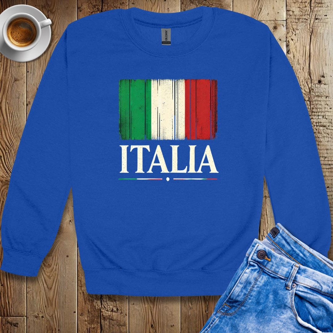 Distressed Italian Flag Sweatshirt