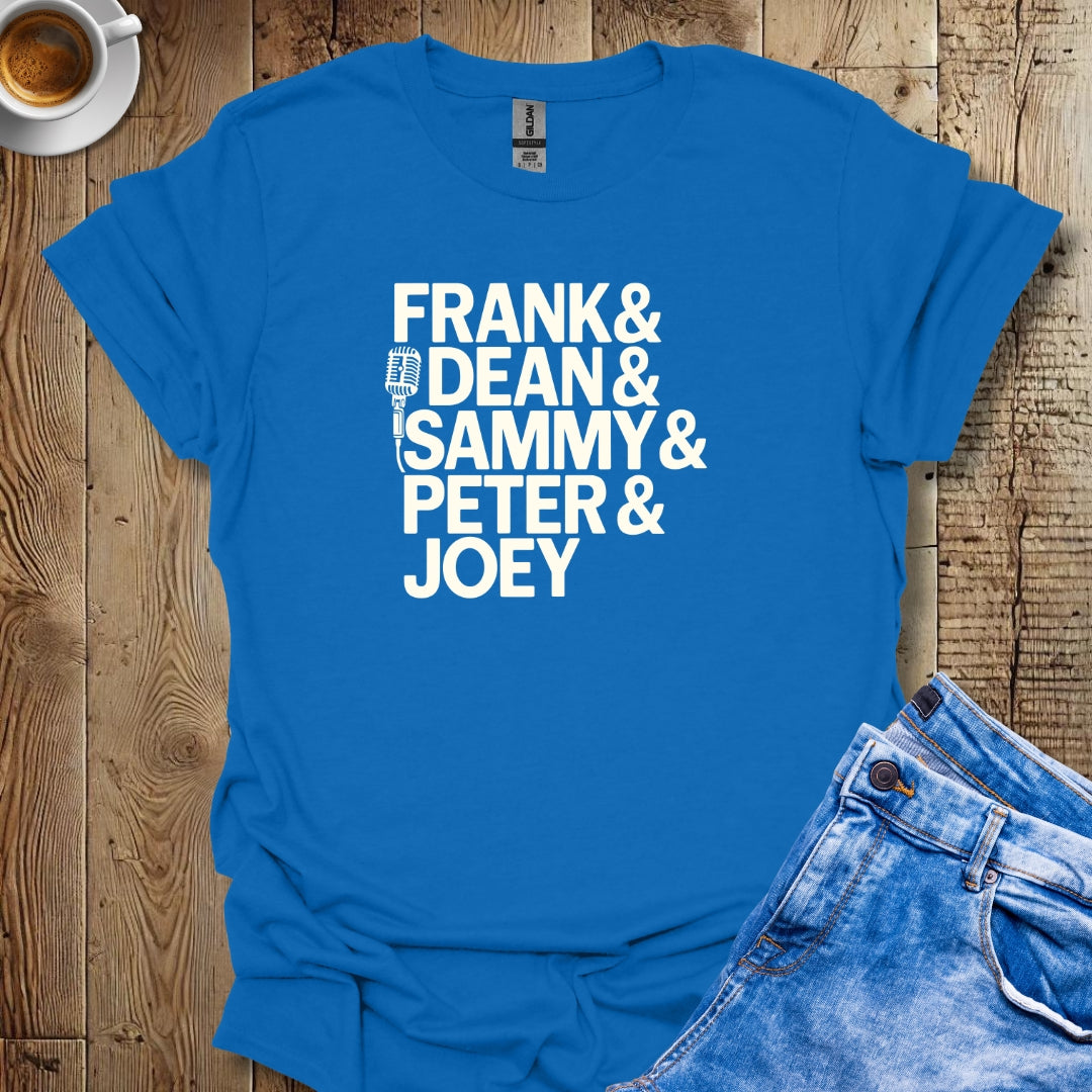 Rat Pack Names Sinatra Martin T-shirt