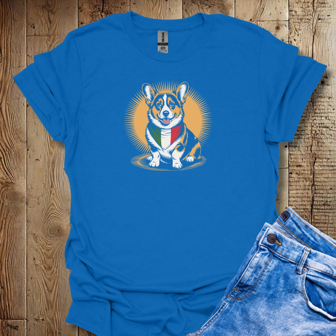 Corgi Italian Flag Bandana Unisex T-shirt