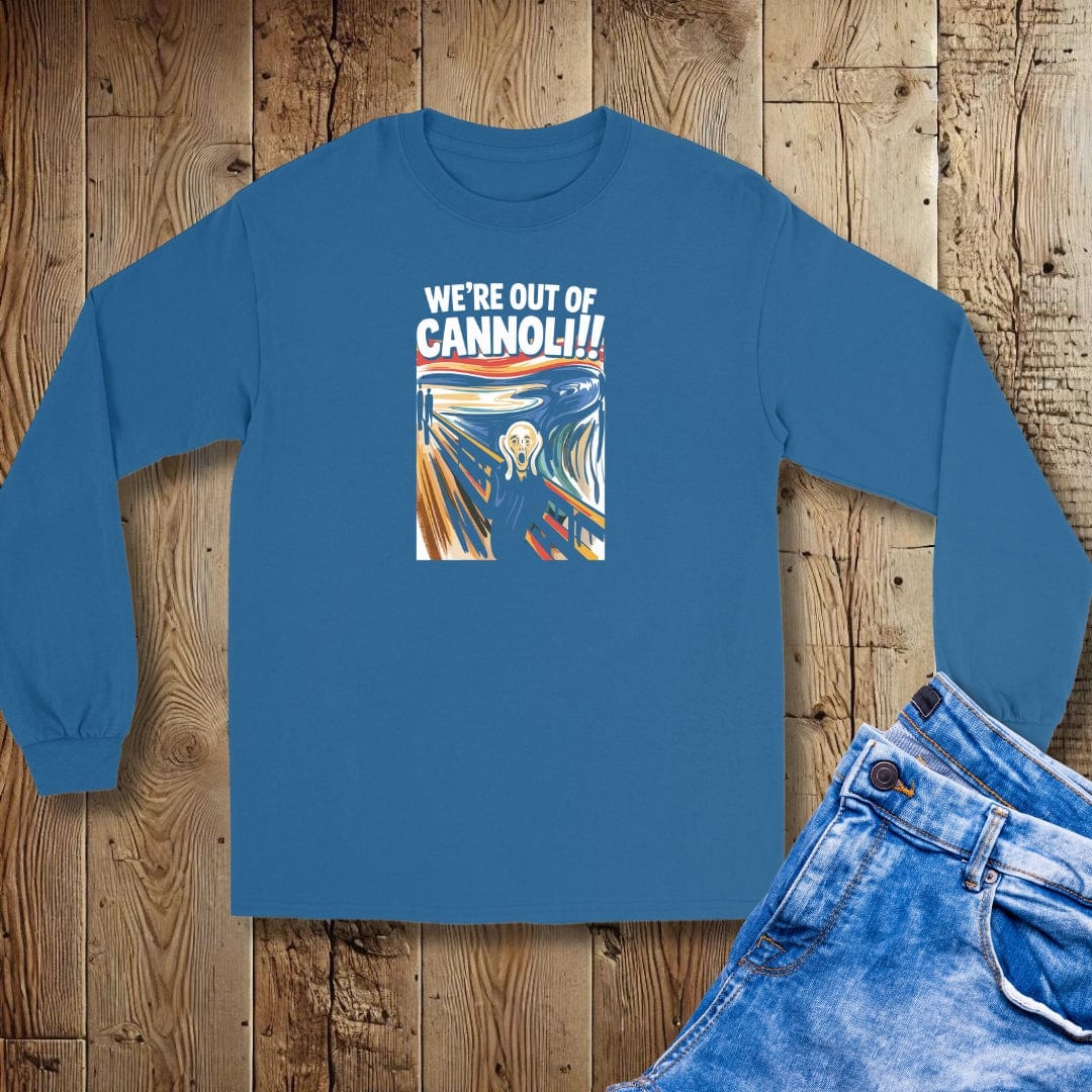 The Scream We're Out of Cannoli Unisex Long Sleeve Tee