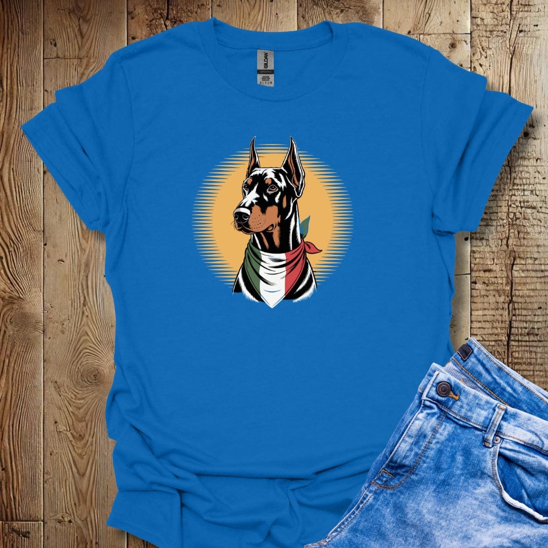 Doberman Italian Flag Bandana Unisex T-shirt