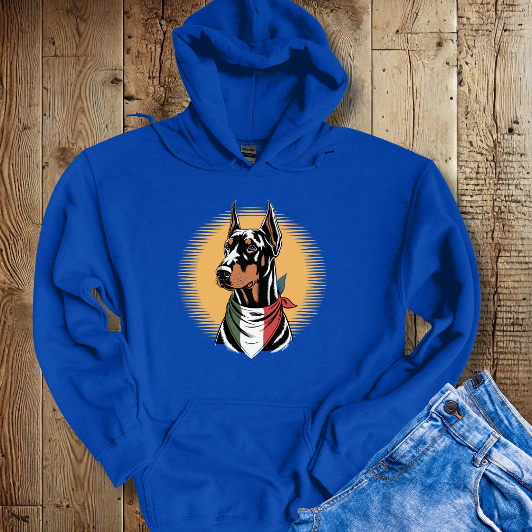 Doberman Italian Flag Bandana Sweatshirt
