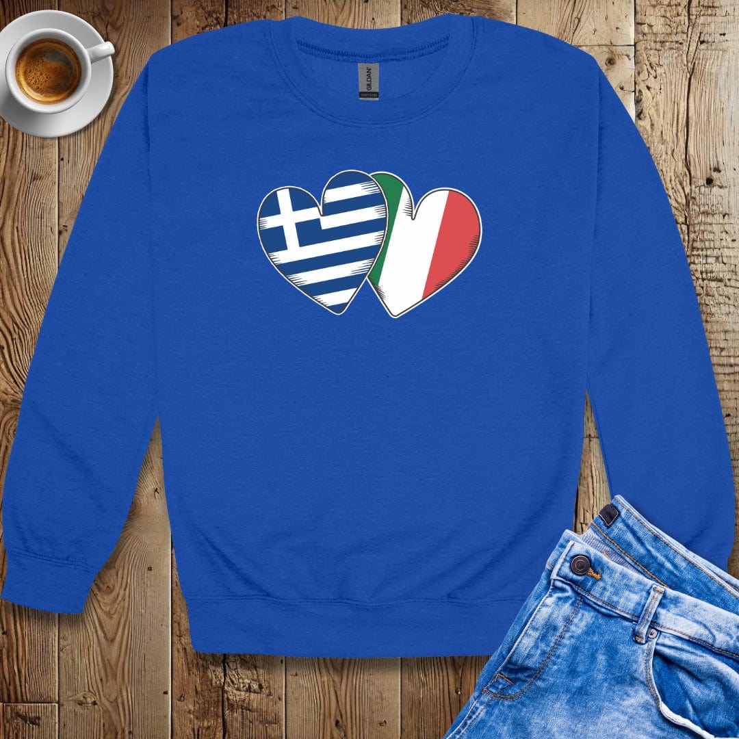 Half Greek Half Italian Crew Neck Sweatshirt
