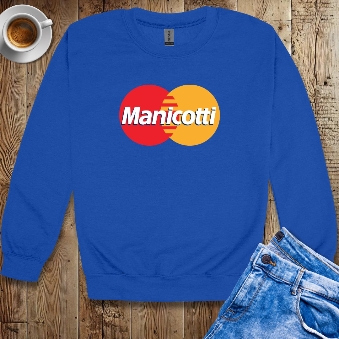 Manicotti Mastercard Logo Crew Neck Sweatshirt