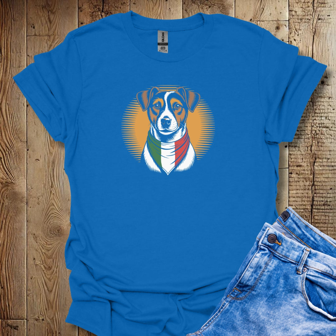 Jack Russell Italian Flag Bandana Unisex T-shirt