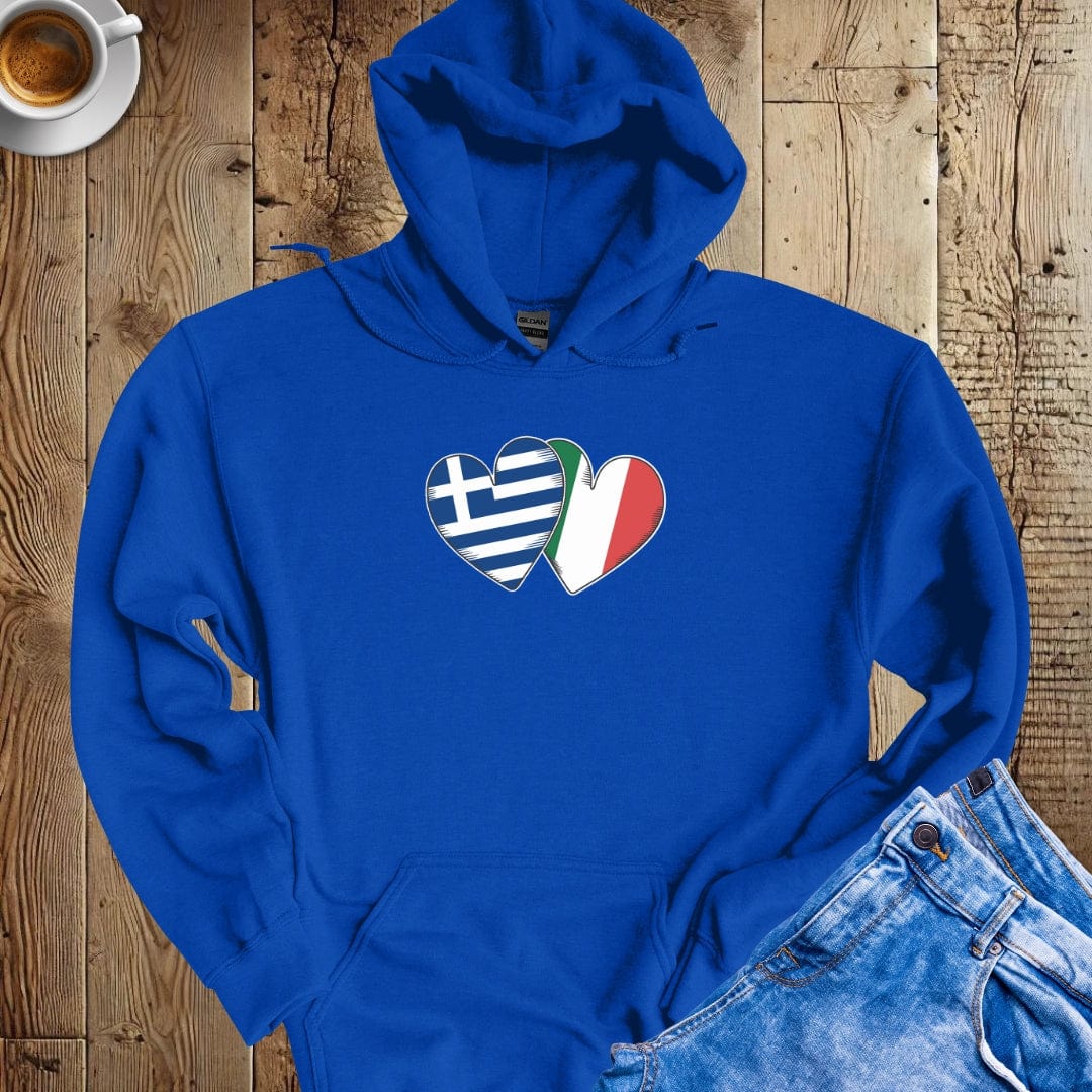 Half Greek Italian Hoodie Sweatshirt