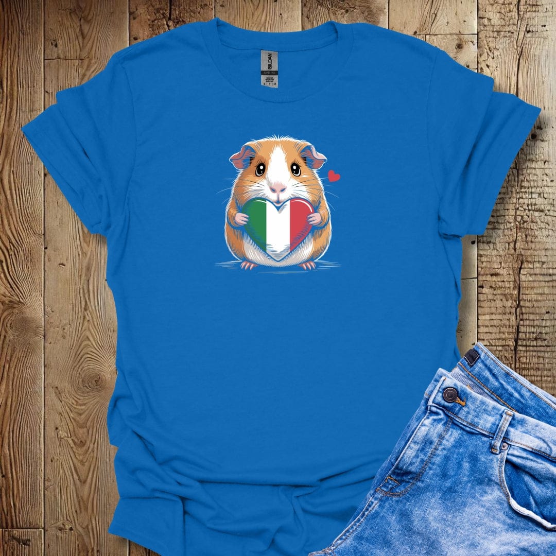Guinea Pig with Italian Heart Flag T-shirt