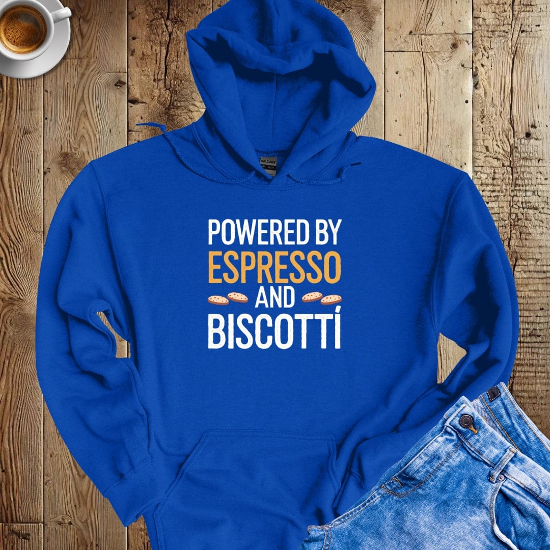 Powered by Espresso and Biscotti Hoodie Sweatshirt