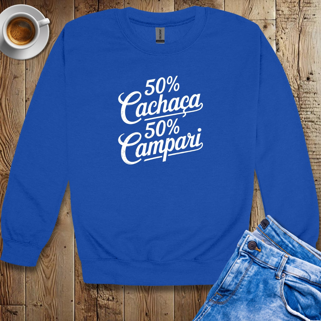 50% Cachaca 50% Campari Half Brazilian Italian Sweatshirt