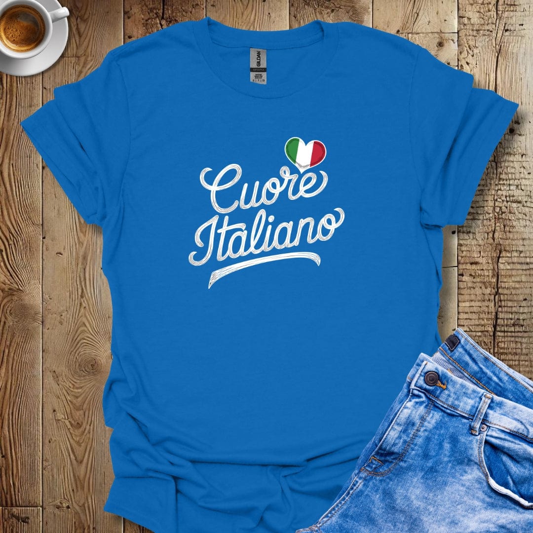 Cuore Italiano Italian Heart Flag T-shirt
