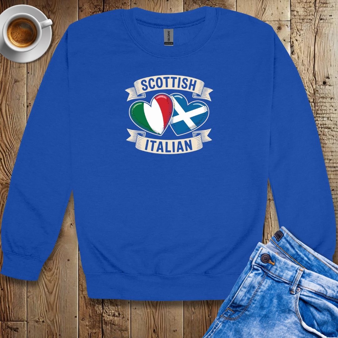 Half Scottish Half Italian Crew Neck Sweatshirt