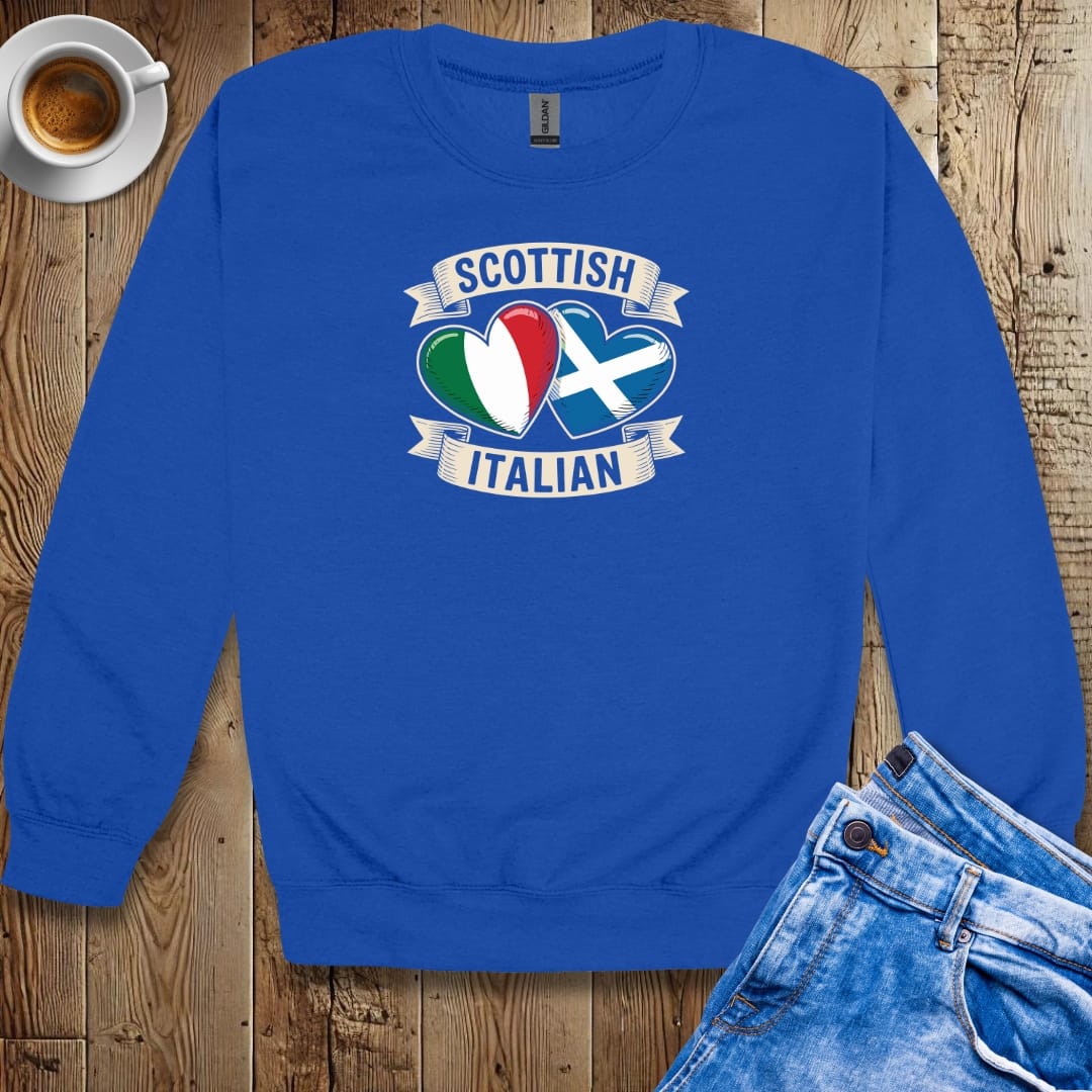 Half Scottish Half Italian Crew Neck Sweatshirt