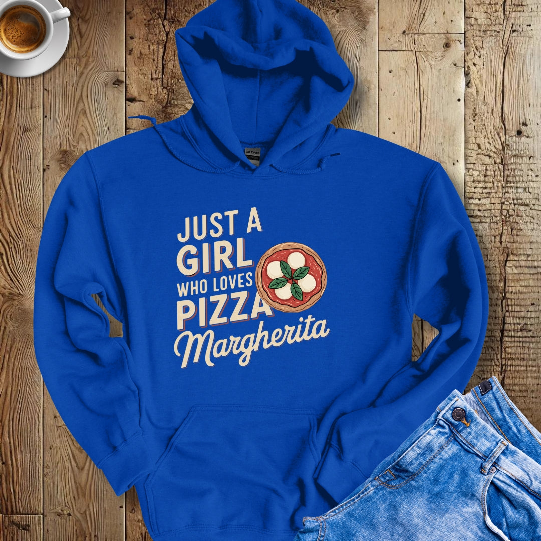 Just a Girl Who Loves Pizza Margherita Hoodie Sweatshirt