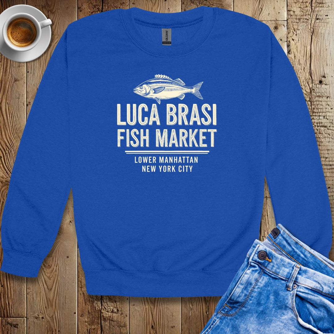 Luca Brasi Fish Market Godfather Parody Sweatshirt