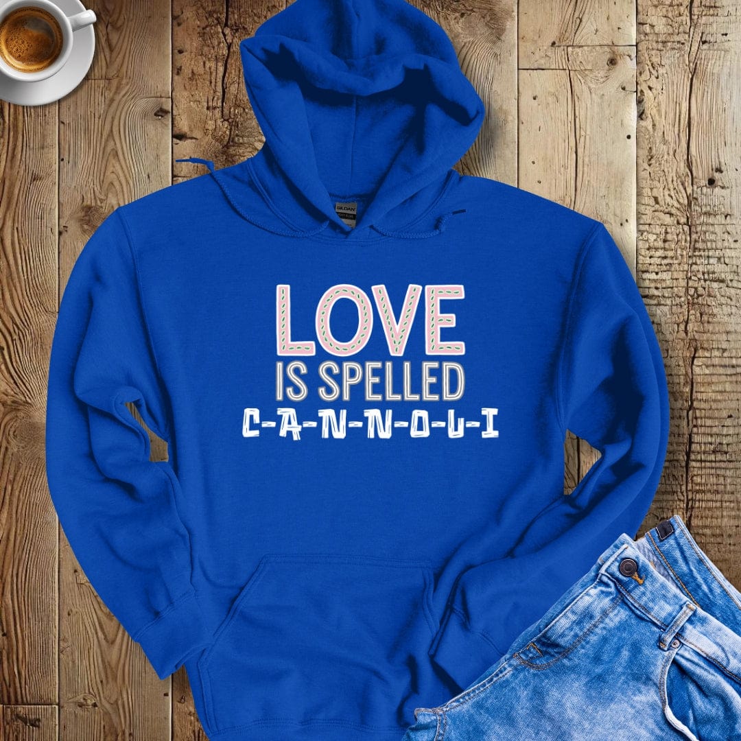 Love is Spelled Cannoli Hoodie Sweatshirt