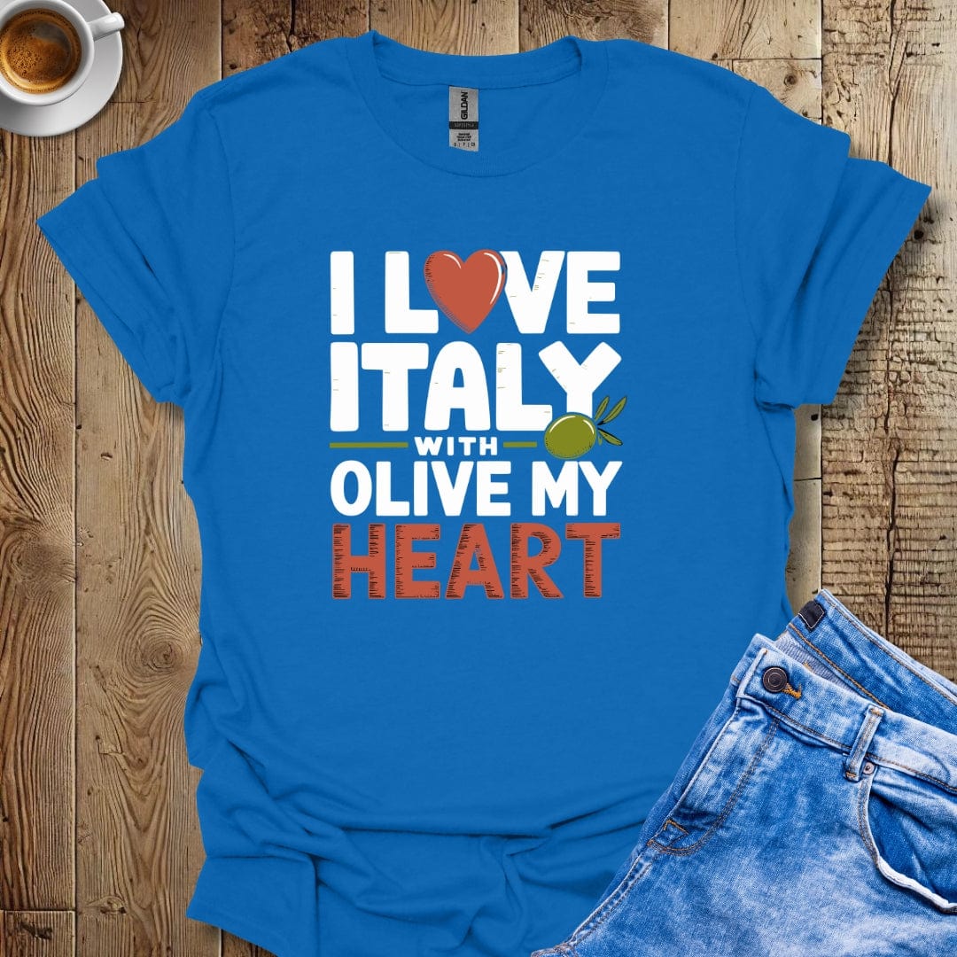 I Love Italy with Olive My Heart T-shirt