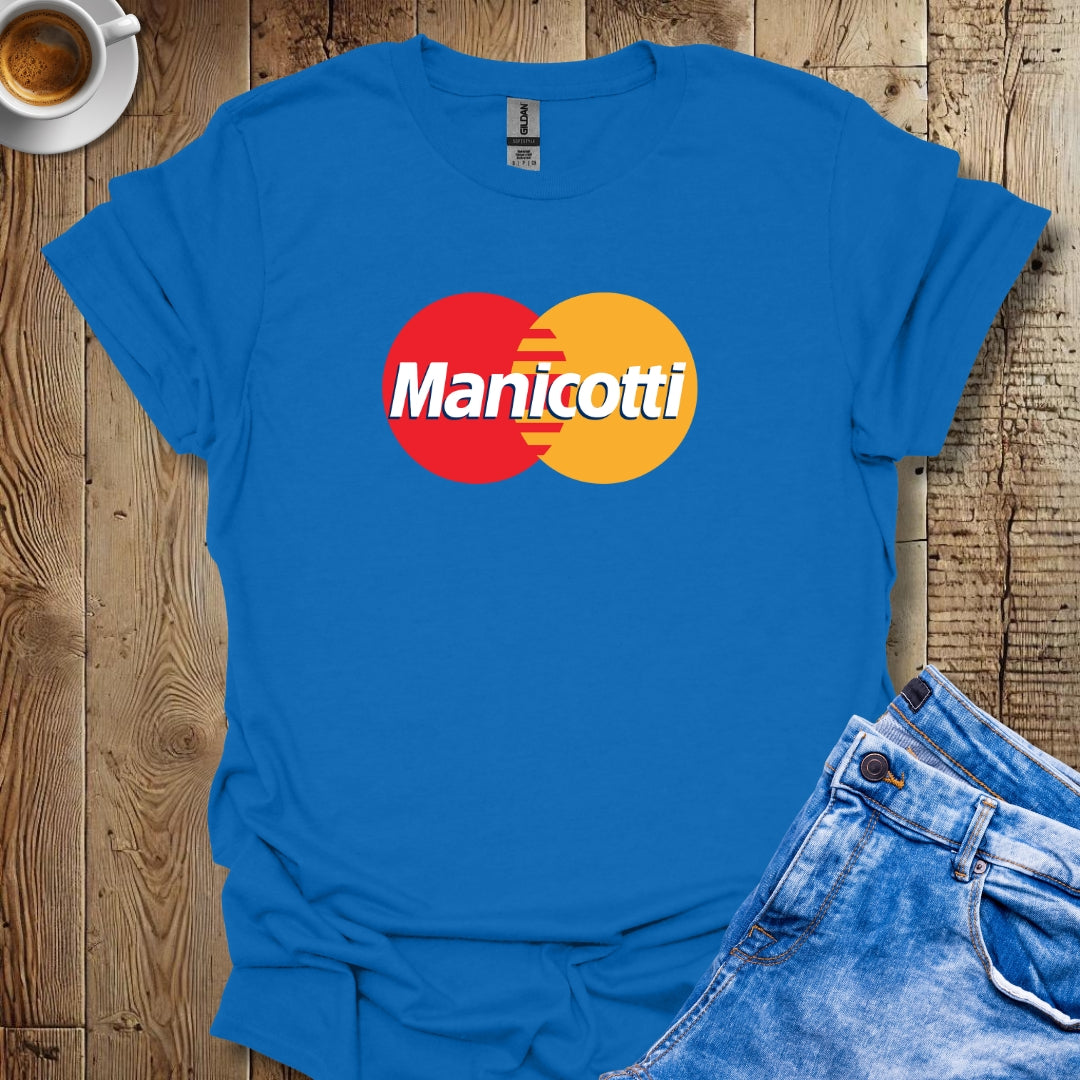 Manicotti Master Card Logo T-Shirt
