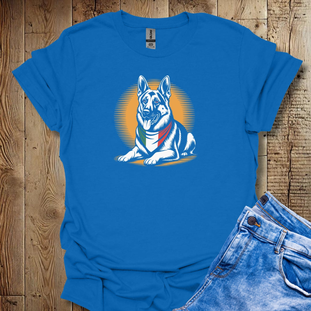German Shepherd Italian Flag Bandana Unisex T-shirt