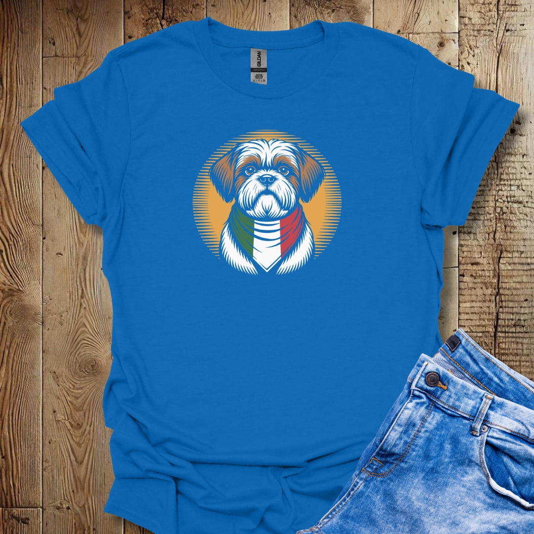 Shih Tzu Italian Flag Bandana Unisex T-shirt