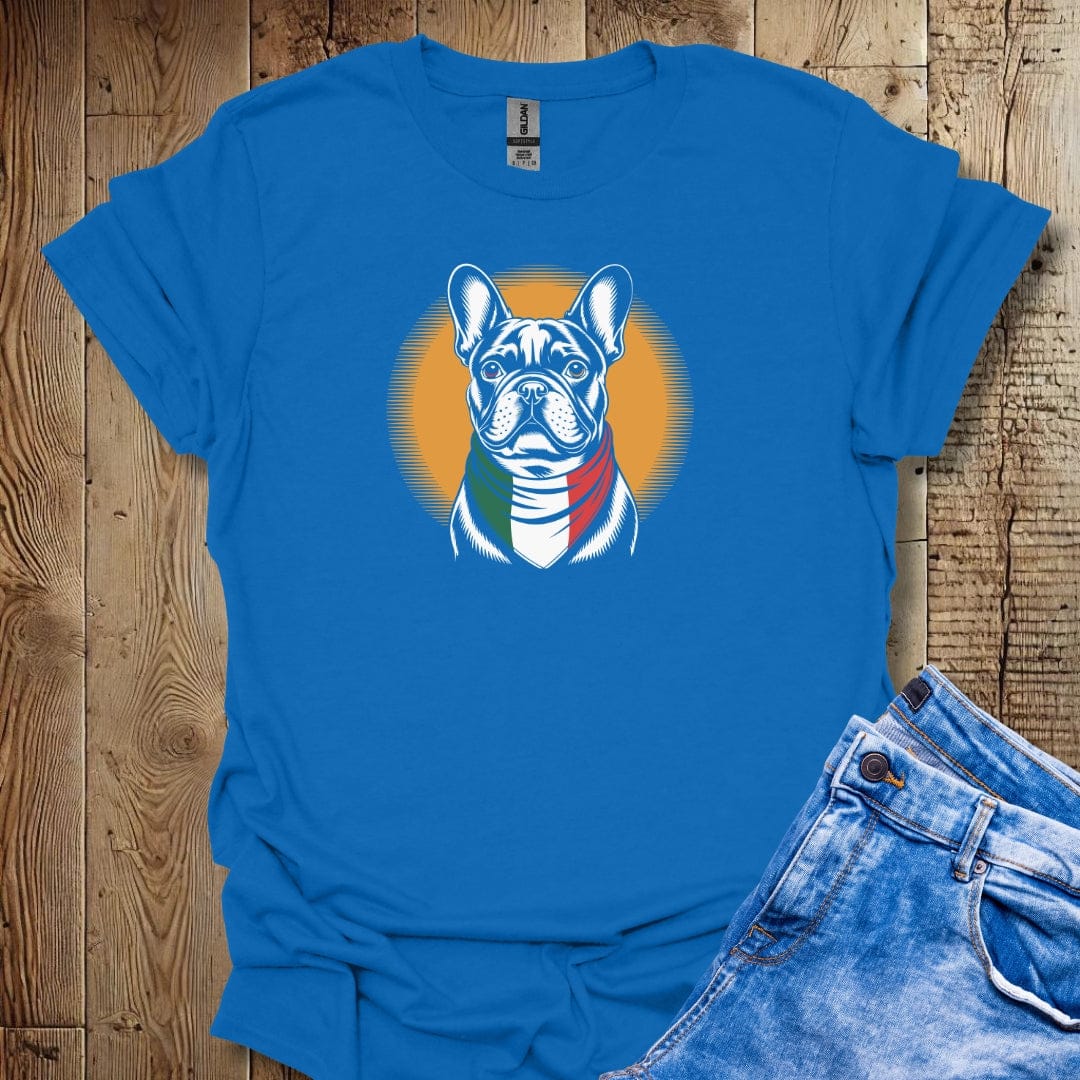 French Bulldog Italian Flag Bandana Unisex T-shirt