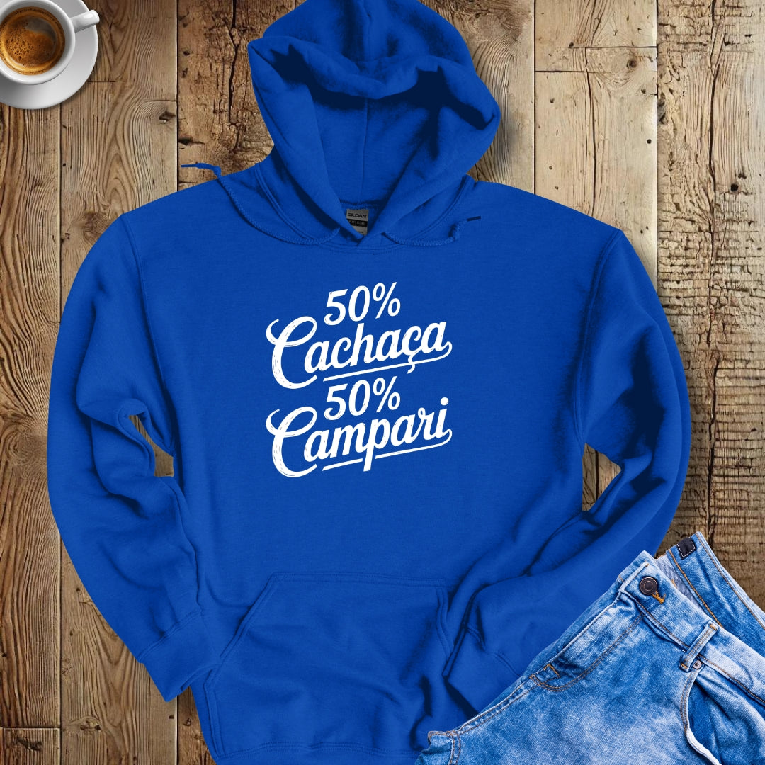 50% Cachaca 50% Campari Half Brazilian Italian Hoodie Sweatshirt