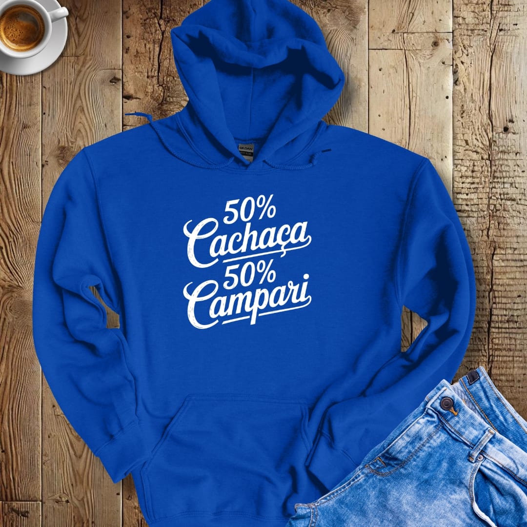 50% Cachaca 50% Campari Half Brazilian Italian Hoodie Sweatshirt