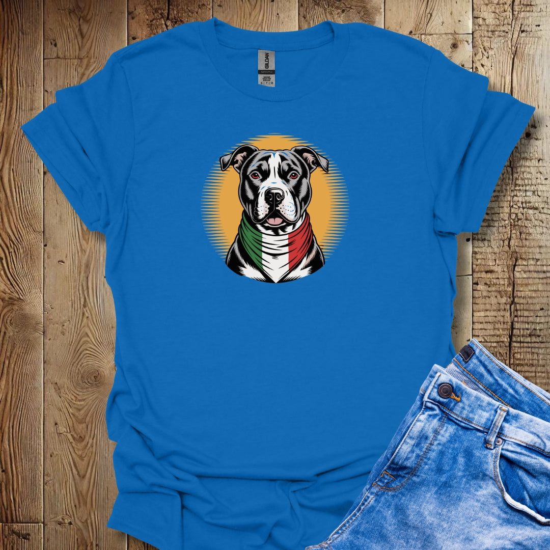 Pit Bull Italian Flag Bandana Unisex T-shirt