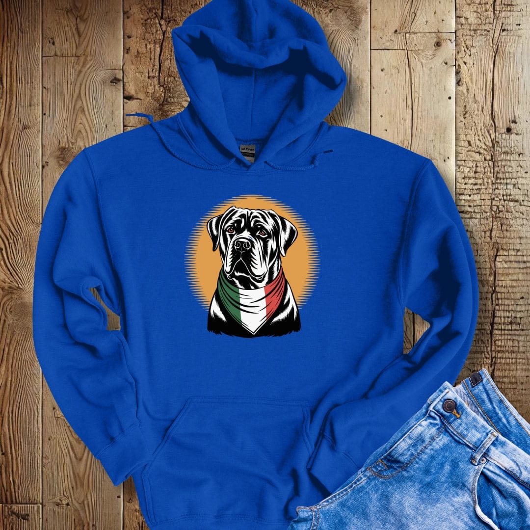 Cane Corso Italian Flag Bandana Hoodie Sweatshirt