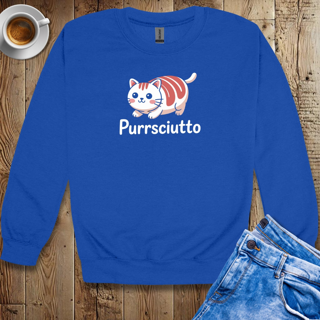 Purrsciutto Cat Crew Neck Sweatshirt