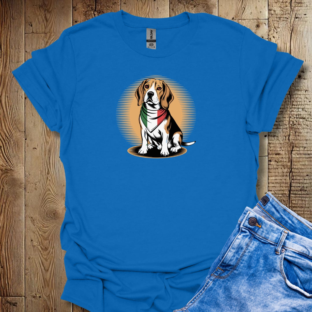 Beagle Italian Flag Bandana Unisex T-shirt