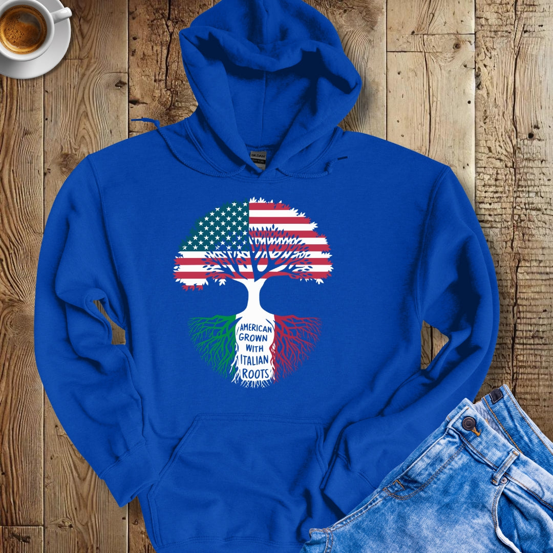 American Grown with Italian Roots Hoodie Sweatshirt