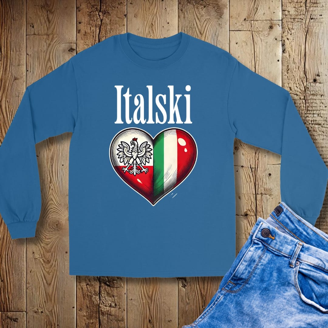 Italski Half Polish Italian Unisex Long Sleeve Tee