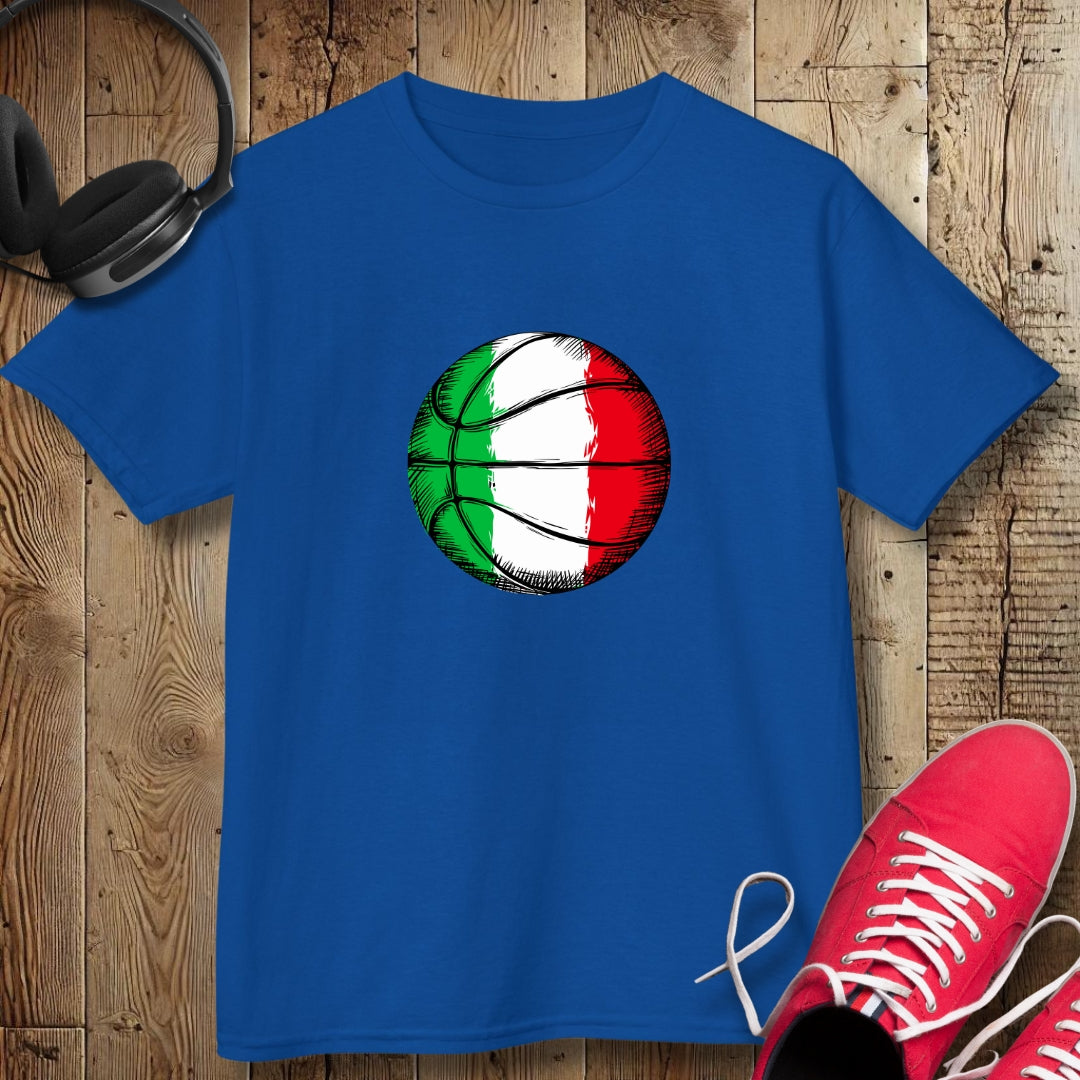 Italian Flag Basketball Kids Tee