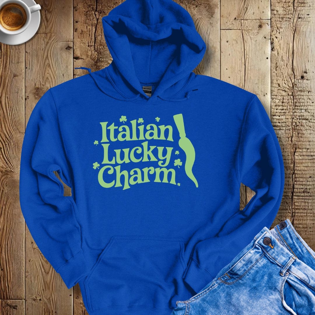 Cornicello Pendant Italian Irish Luck Hoodie Sweatshirt