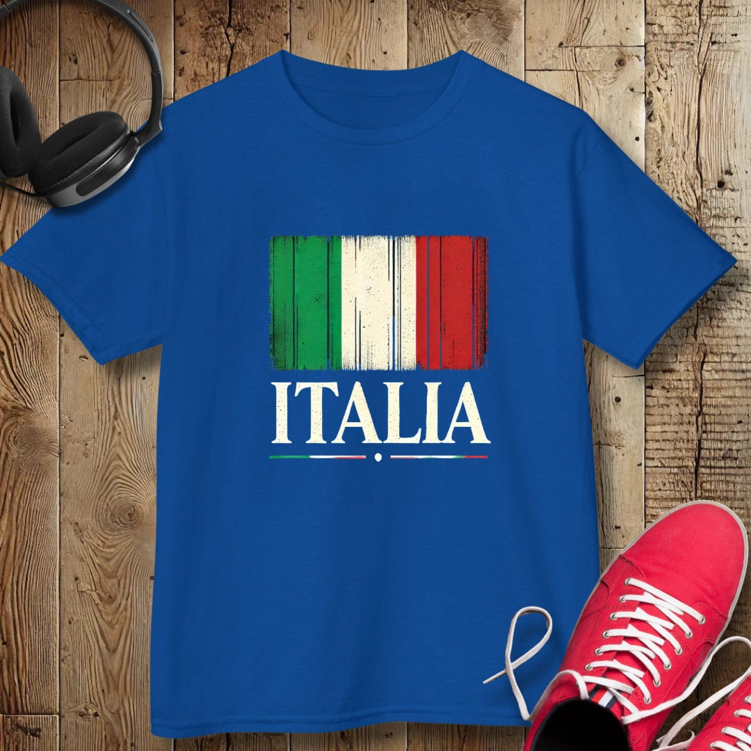 Distressed Italia Flag Kids Tee