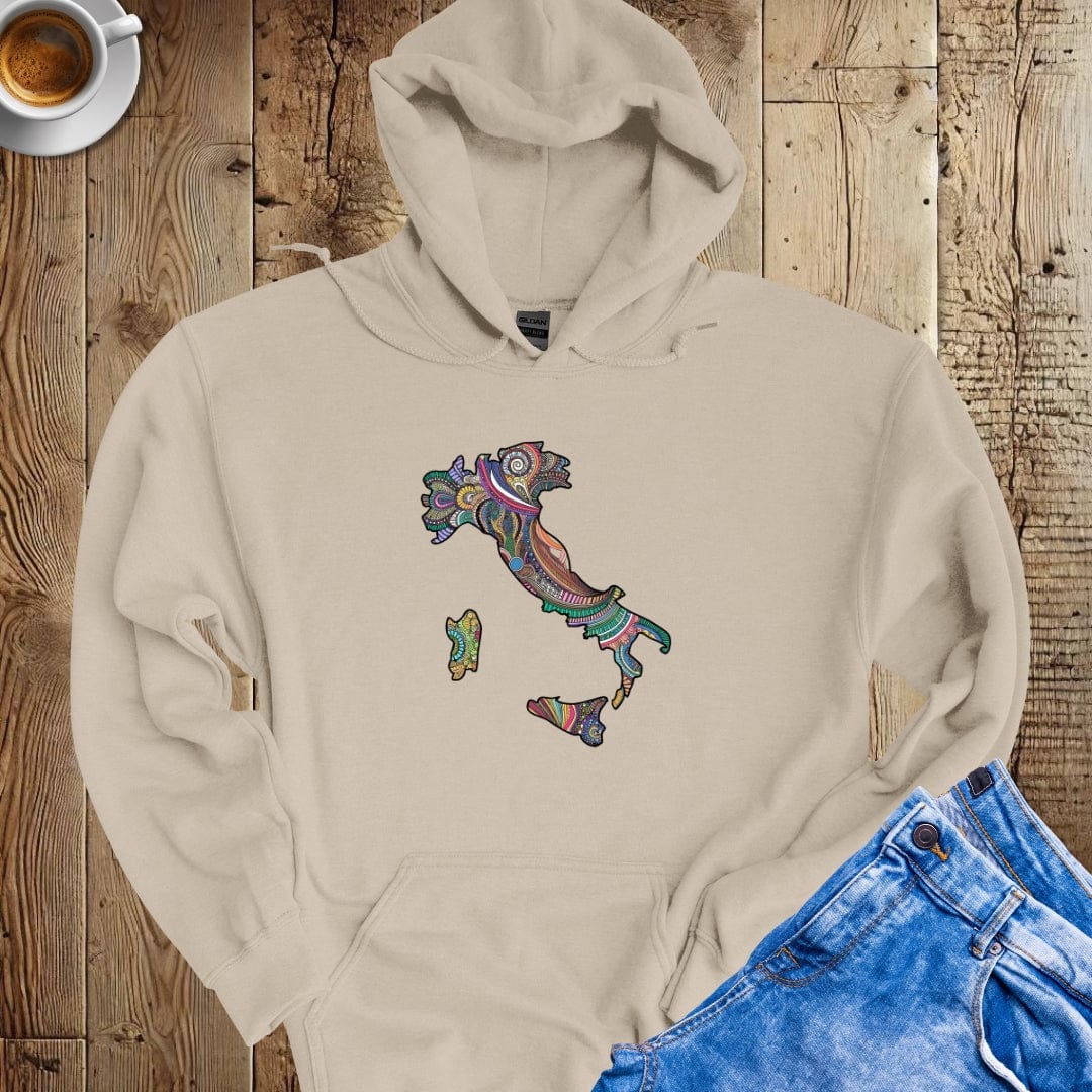 Italy Map Mandala Hoodie Sweatshirt