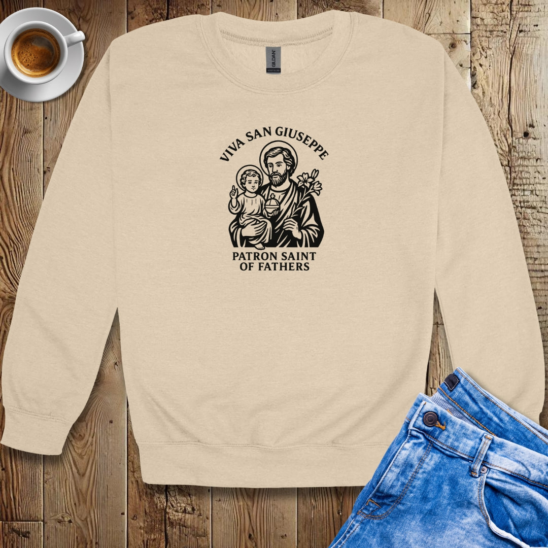 Viva San Giuseppe St Joseph Father's Day Sweatshirt