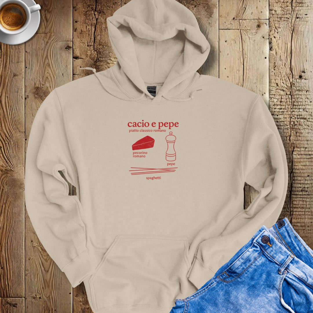 Cacio e Pepe Ingredients Hoodie Sweatshirt