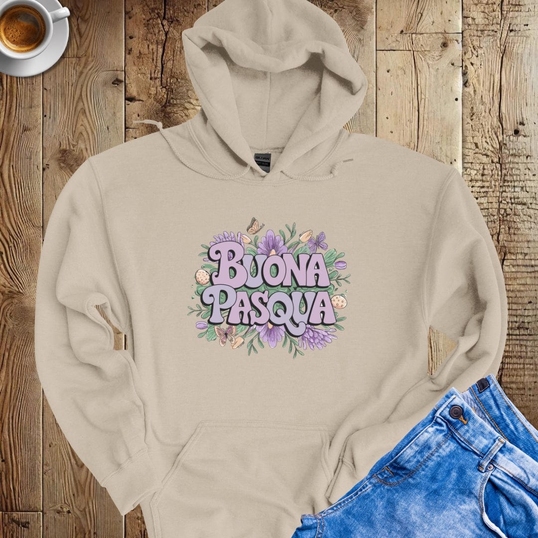Buona Pasqua Easter Flowers Hoodie Sweatshirt