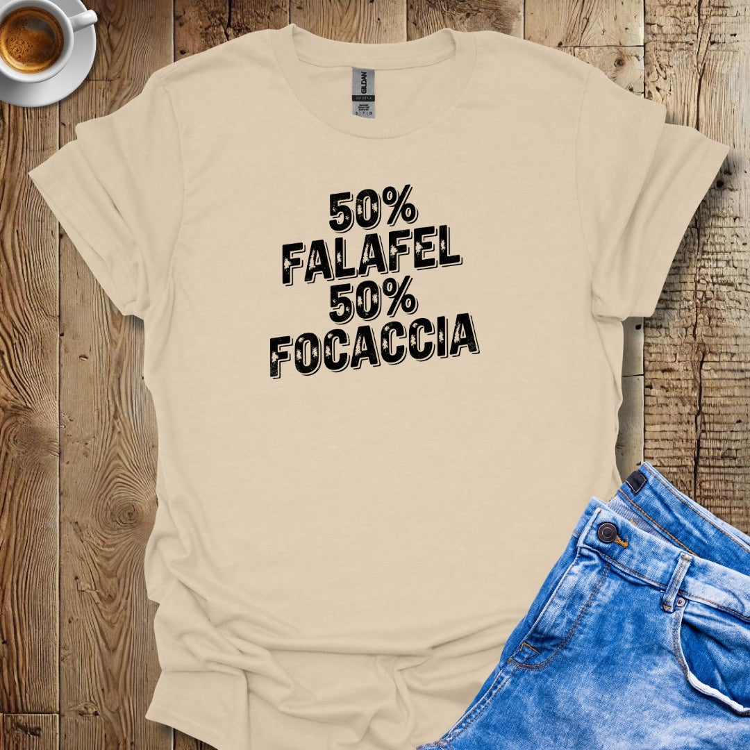 50% Falafel 50% Focaccia Half Lebanese Italian Negroni Time