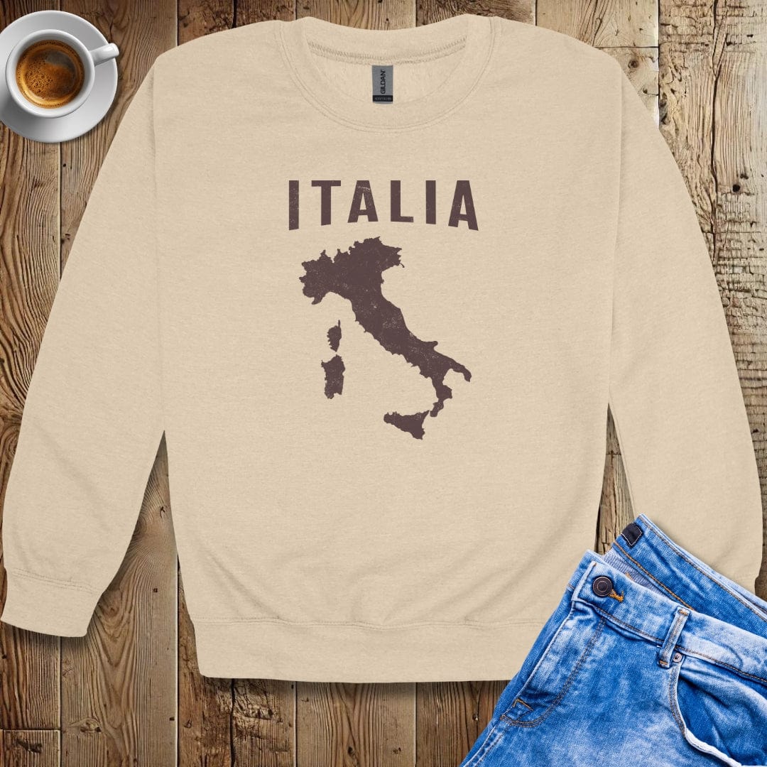 Distressed Style Italian Map Sweatshirt