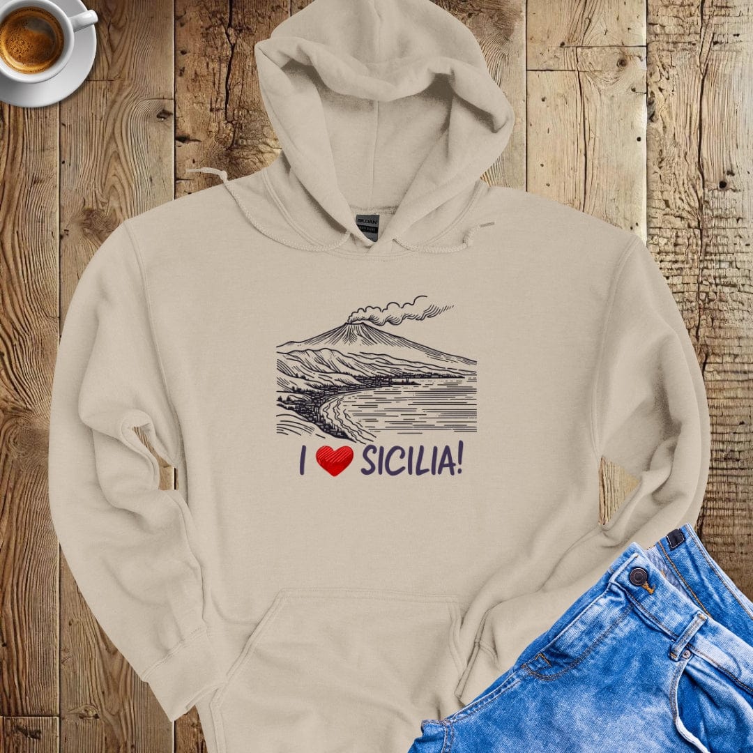 I Love Sicilia Hoodie Sweatshirt