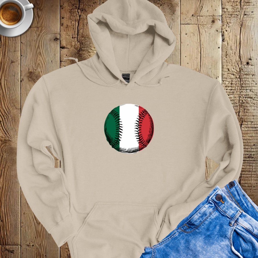 Italian Flag Baseball Hoodie Sweatshirt