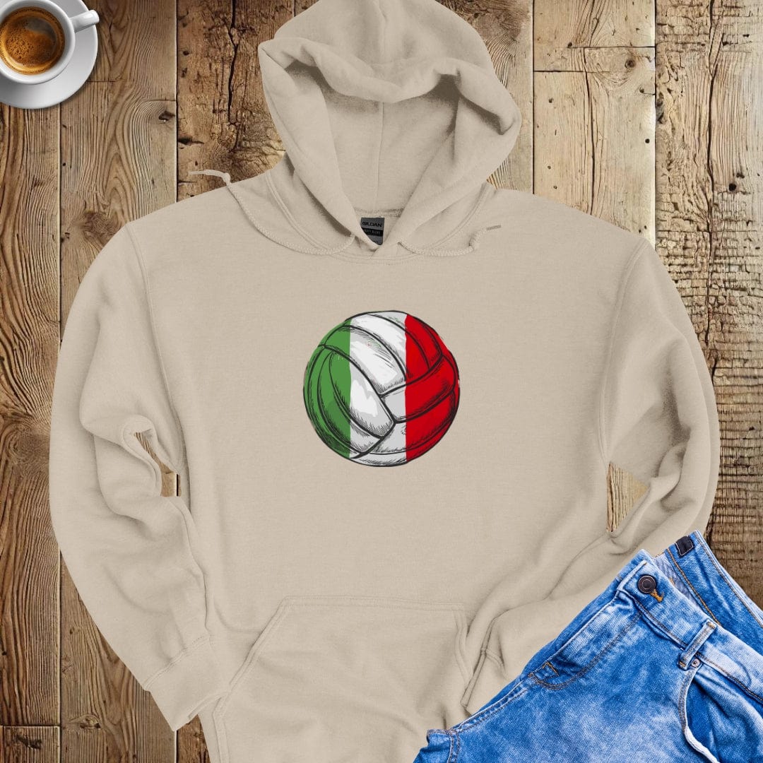 Italian Flag Volleyball Hoodie Sweatshirt